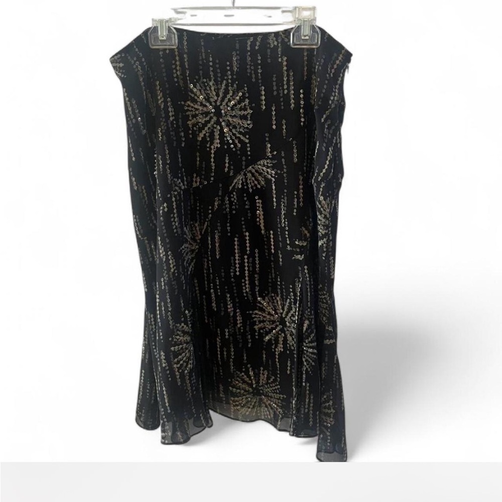 whimsical with a touch of fairy vibes Alfani silk Black Skirt size 10 - Picture 3 of 7
